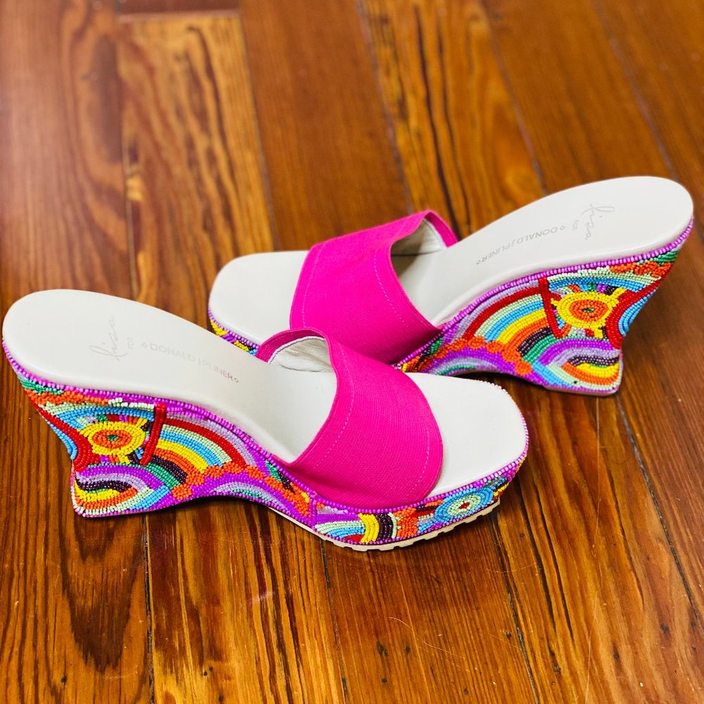 Lisa for Donald J Pliner Sammi Beaded Wedge